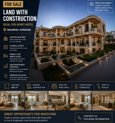 Land for Apart-Hotel Project in Magawish, Hurghada