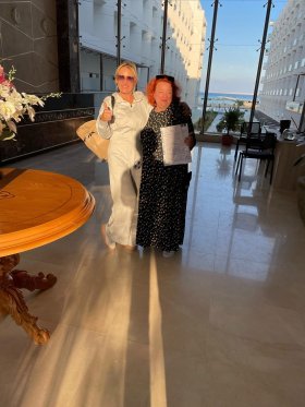 Client after buying a sea-view studio at Scandic Resort in Hurghada